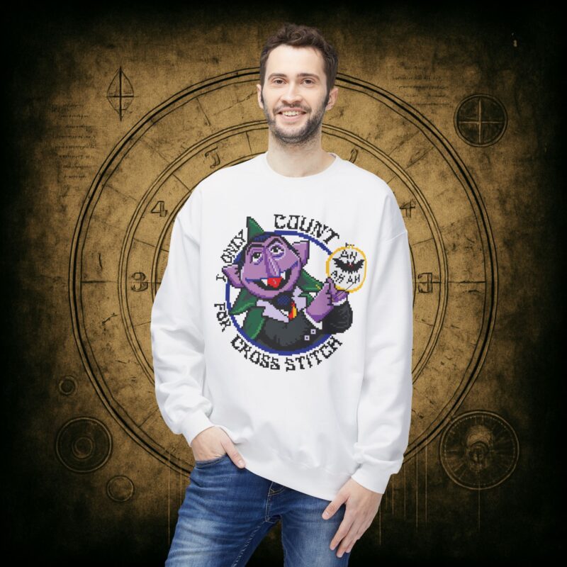 Count for Cross Stitch Unisex Sweatshirt - Image 9
