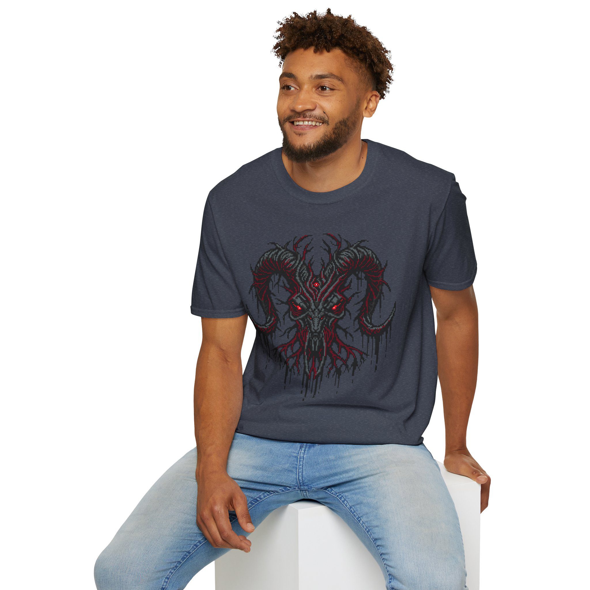 Baphomet Skull Unisex T-Shirt - Image 5