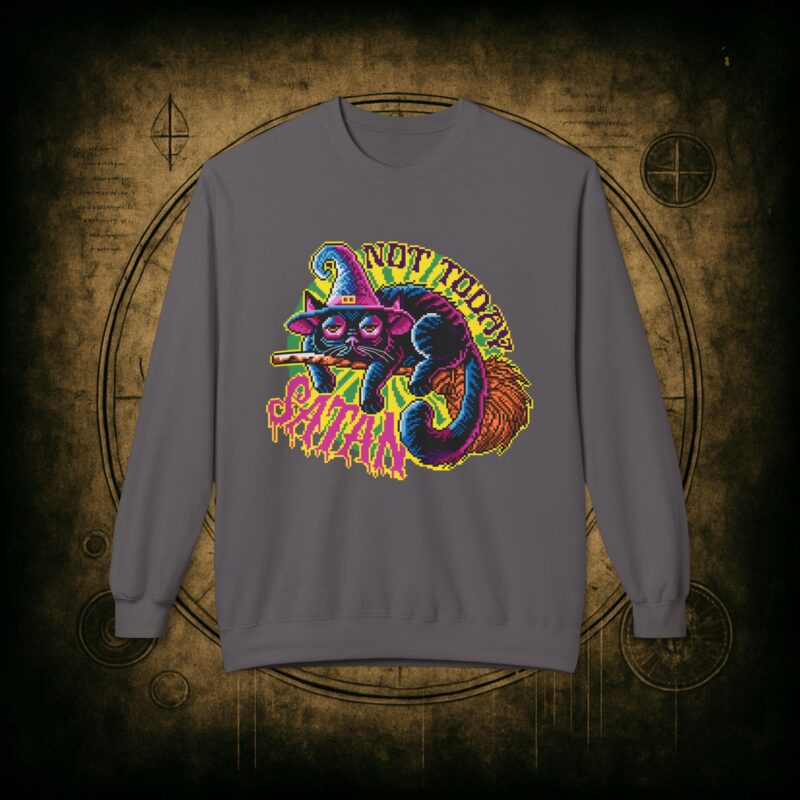 Not Today Satan Cat Unisex Sweatshirt - Image 28