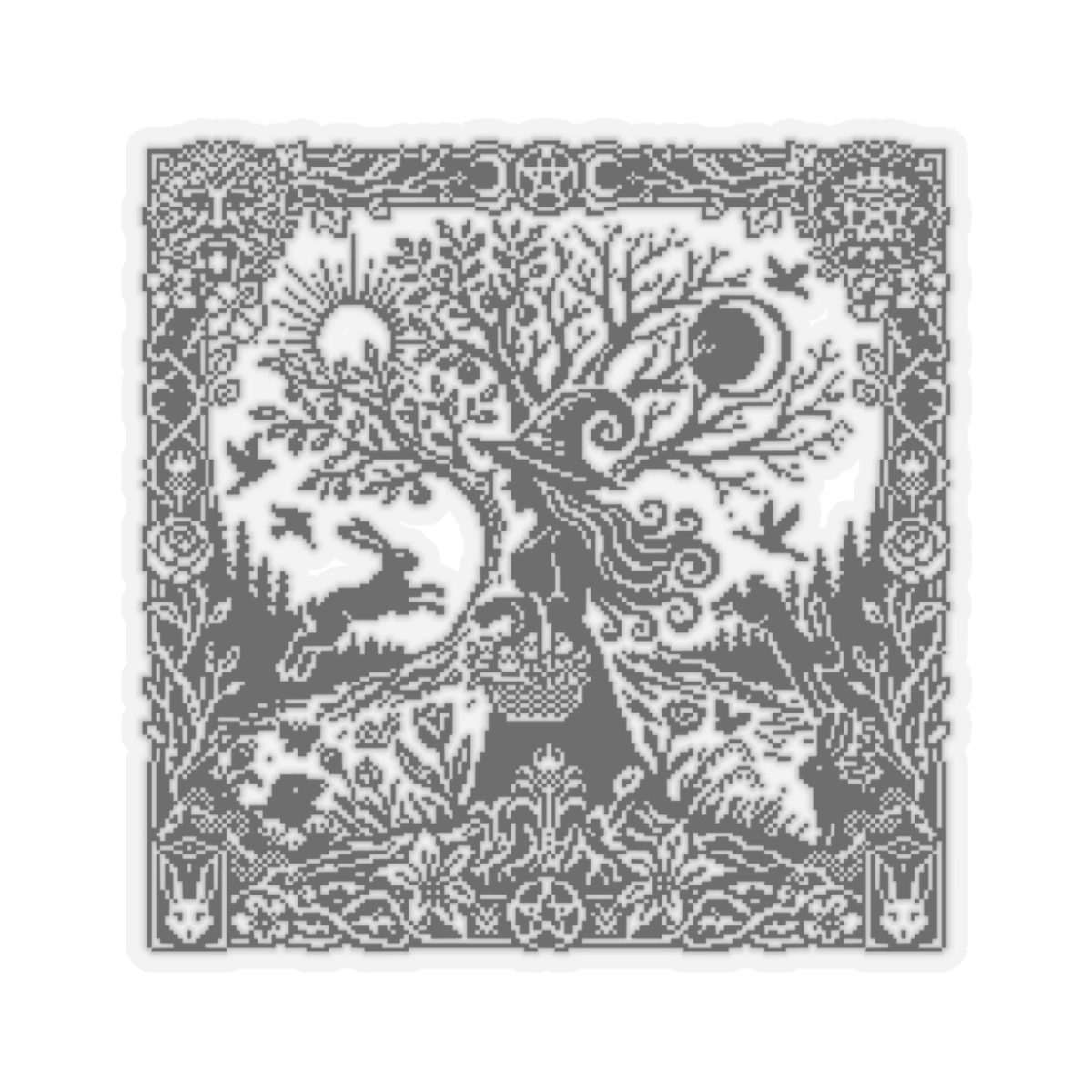 Ostara Witch White Kiss-Cut Sticker - Image 16