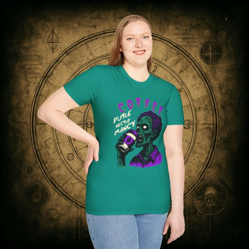 Zombie Coffee Necromancy T-Shirt - Image 45