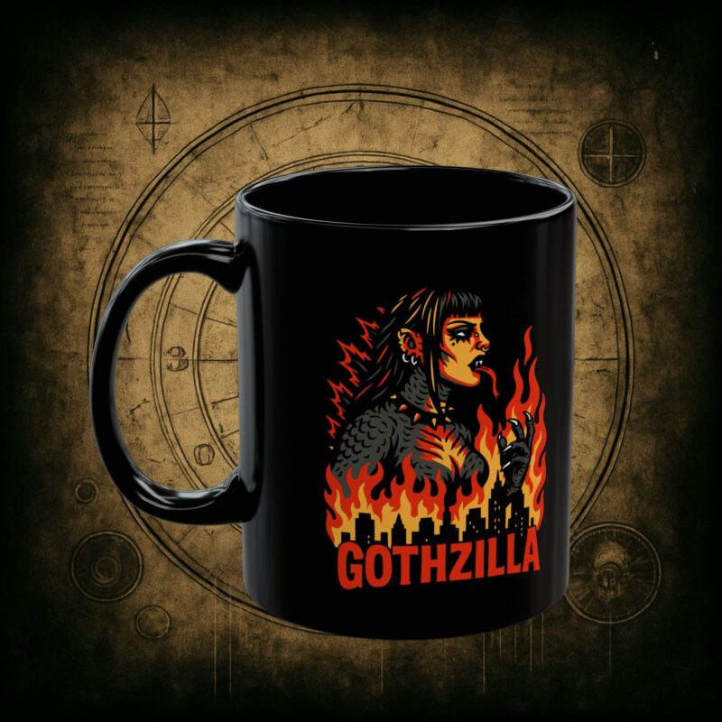 Gothzilla Ceramic Mug - Image 3