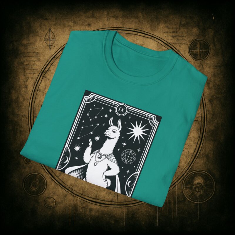 The Drama Llama Tarot Unisex T-Shirt - Image 44