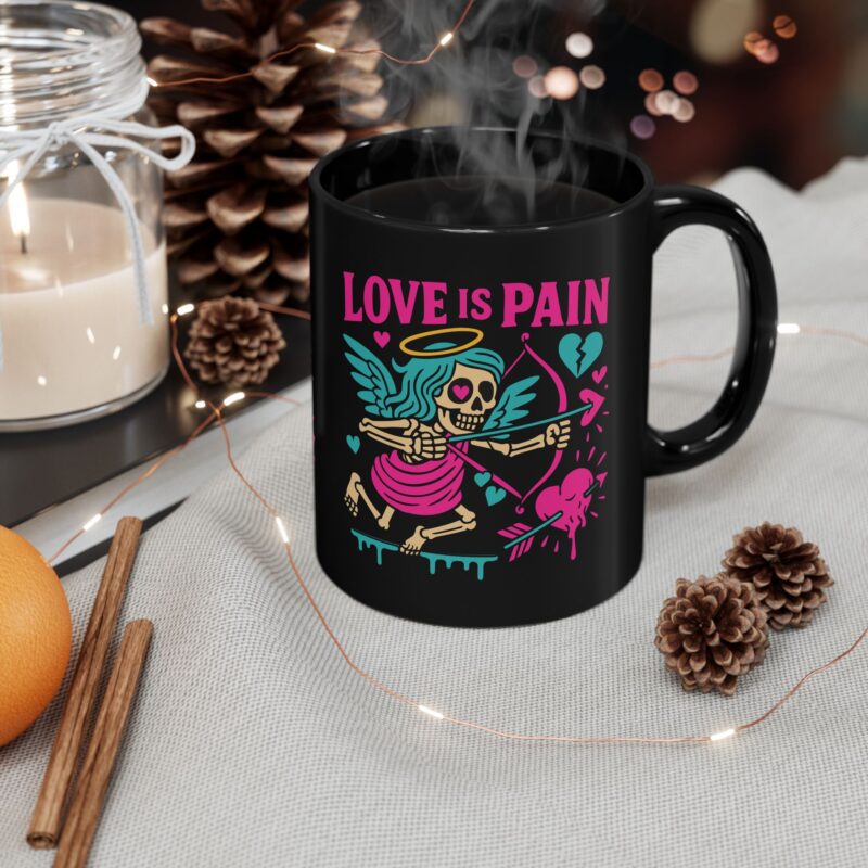 Cupid: Love Is Pain Ceramic Mug - Image 4