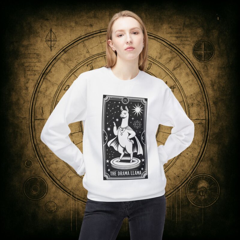 The Drama Llama Tarot Unisex Sweatshirt - Image 8