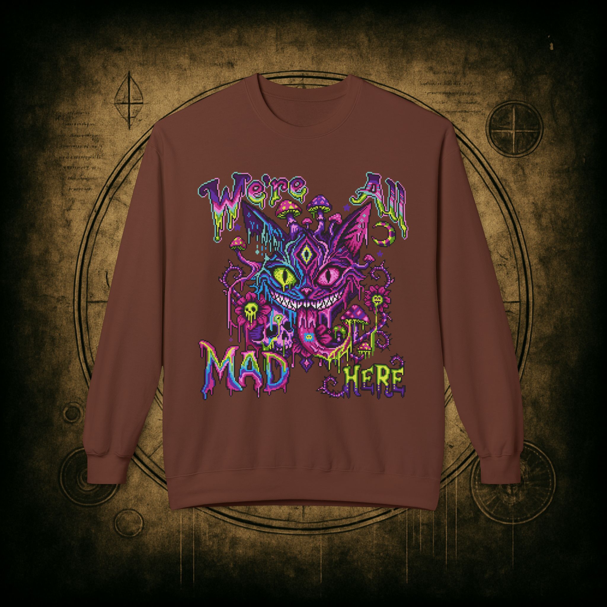 We’re All Mad Here Cheshire Cat Unisex Sweatshirt - Image 13