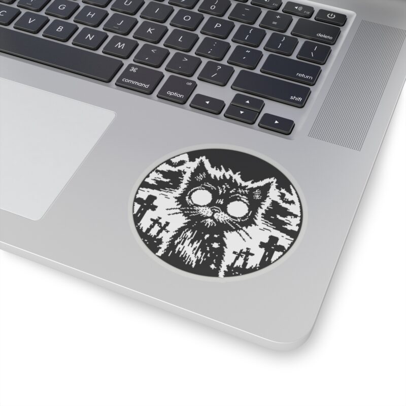 Zombie Cat Kiss-Cut Sticker - Image 11