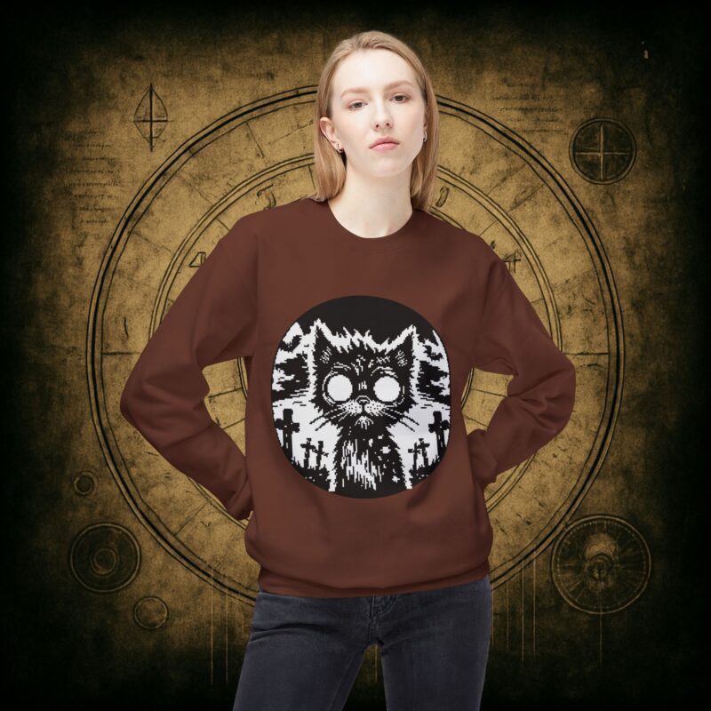 Zombie Cat Unisex Sweatshirt - Image 11