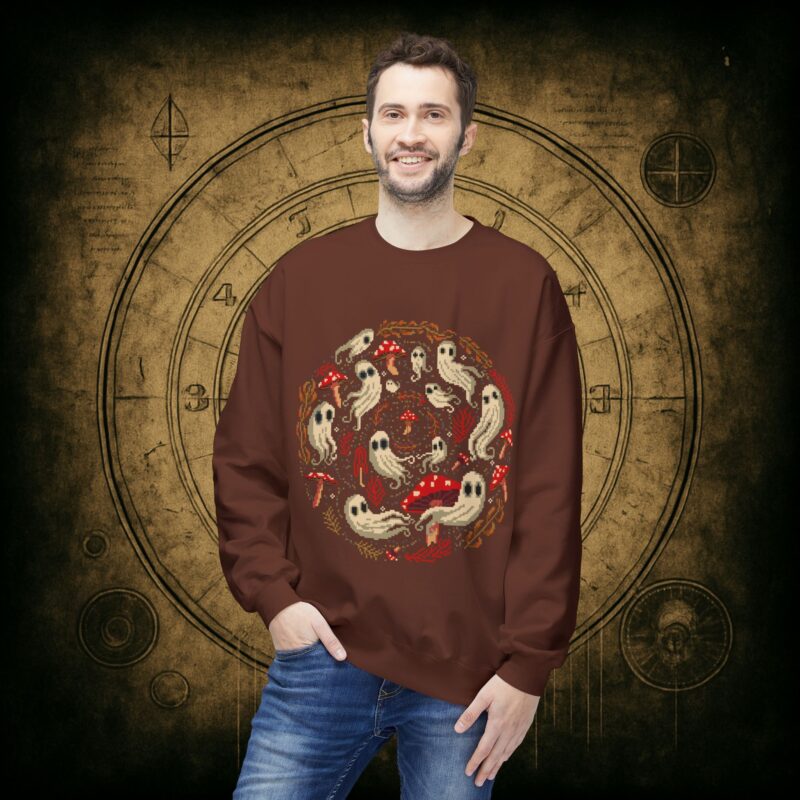 Spiral Mushrooms & Ghosts Unisex Sweatshirt - Image 12