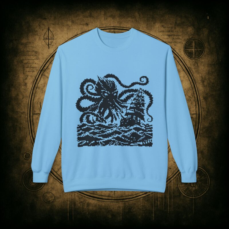 Woodcut Kraken Unisex Sweatshirt - Image 22