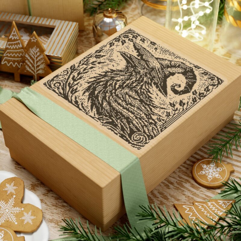 Woodcut Raven Kiss-Cut Sticker - Image 21