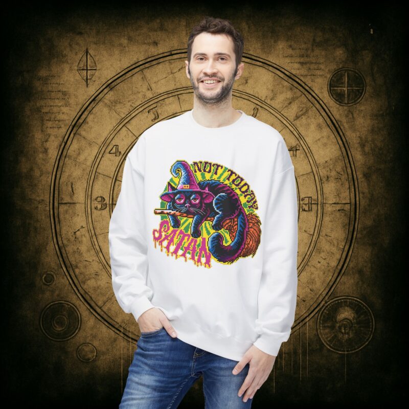 Not Today Satan Cat Unisex Sweatshirt - Image 9
