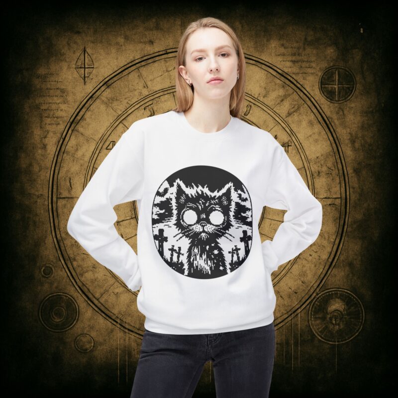 Zombie Cat Unisex Sweatshirt - Image 8