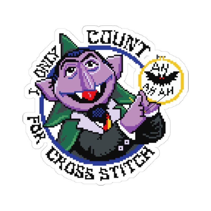 Count for Cross Stitch Kiss-Cut Sticker