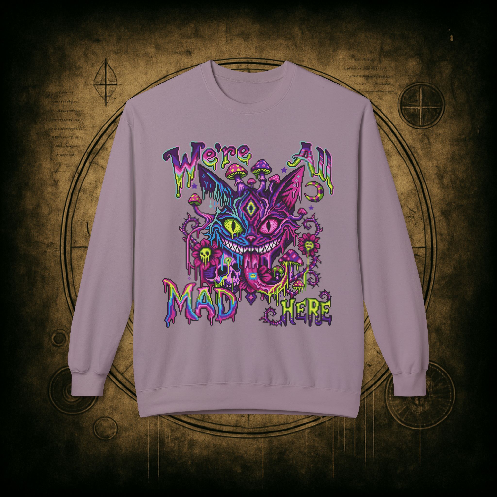 We’re All Mad Here Cheshire Cat Unisex Sweatshirt - Image 49