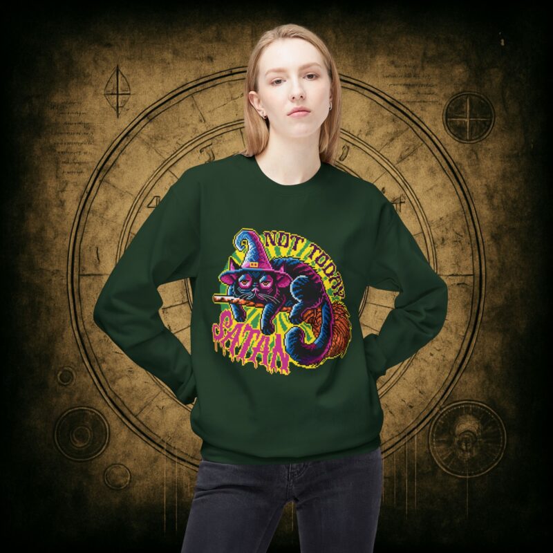 Not Today Satan Cat Unisex Sweatshirt - Image 20