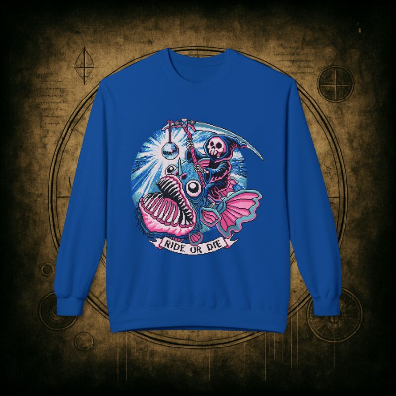 Ride or Die Angler Fish Unisex Sweatshirt - Image 31