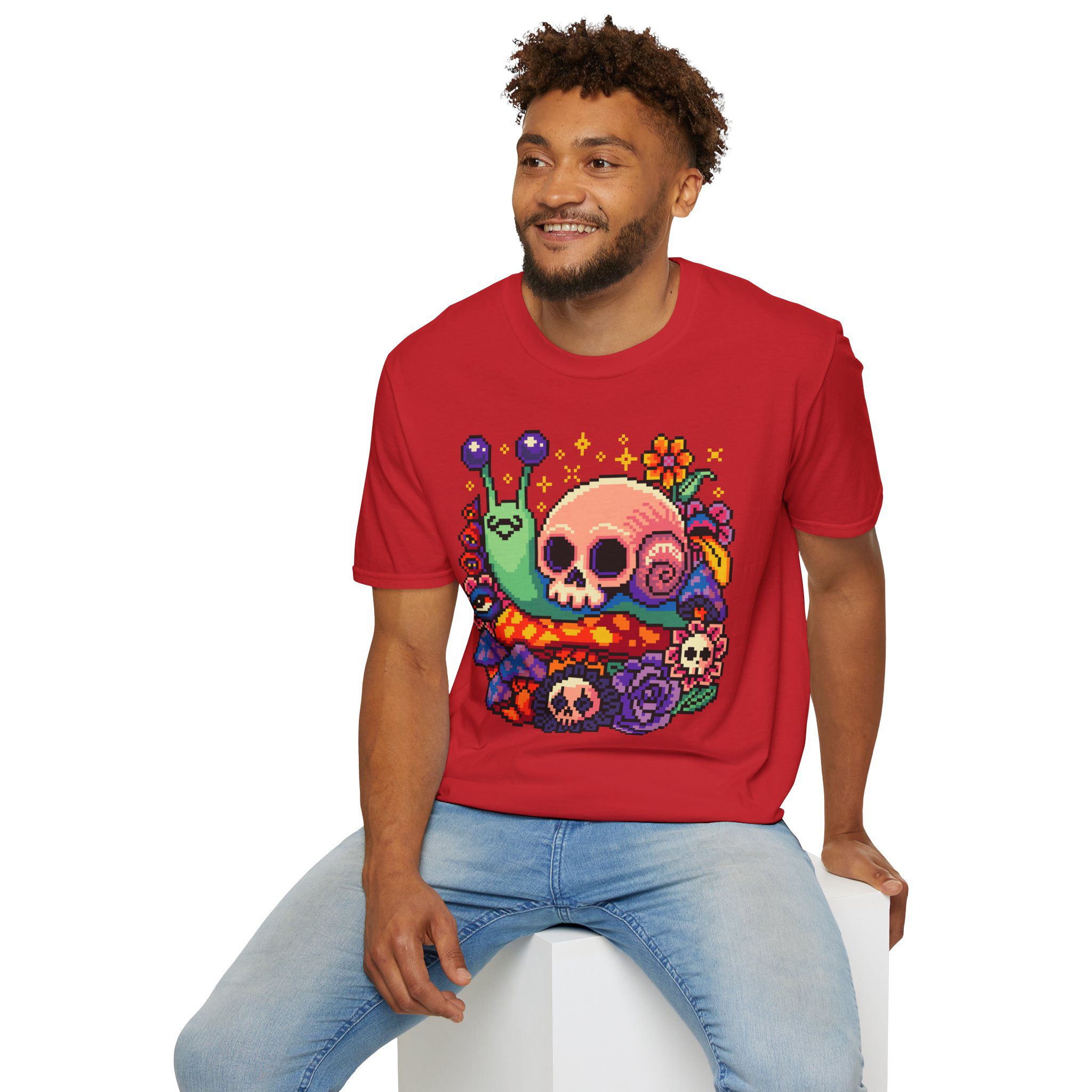Skull Snail Unisex T-Shirt - Image 83