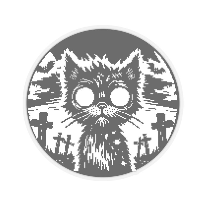 Zombie Cat Kiss-Cut Sticker - Image 10