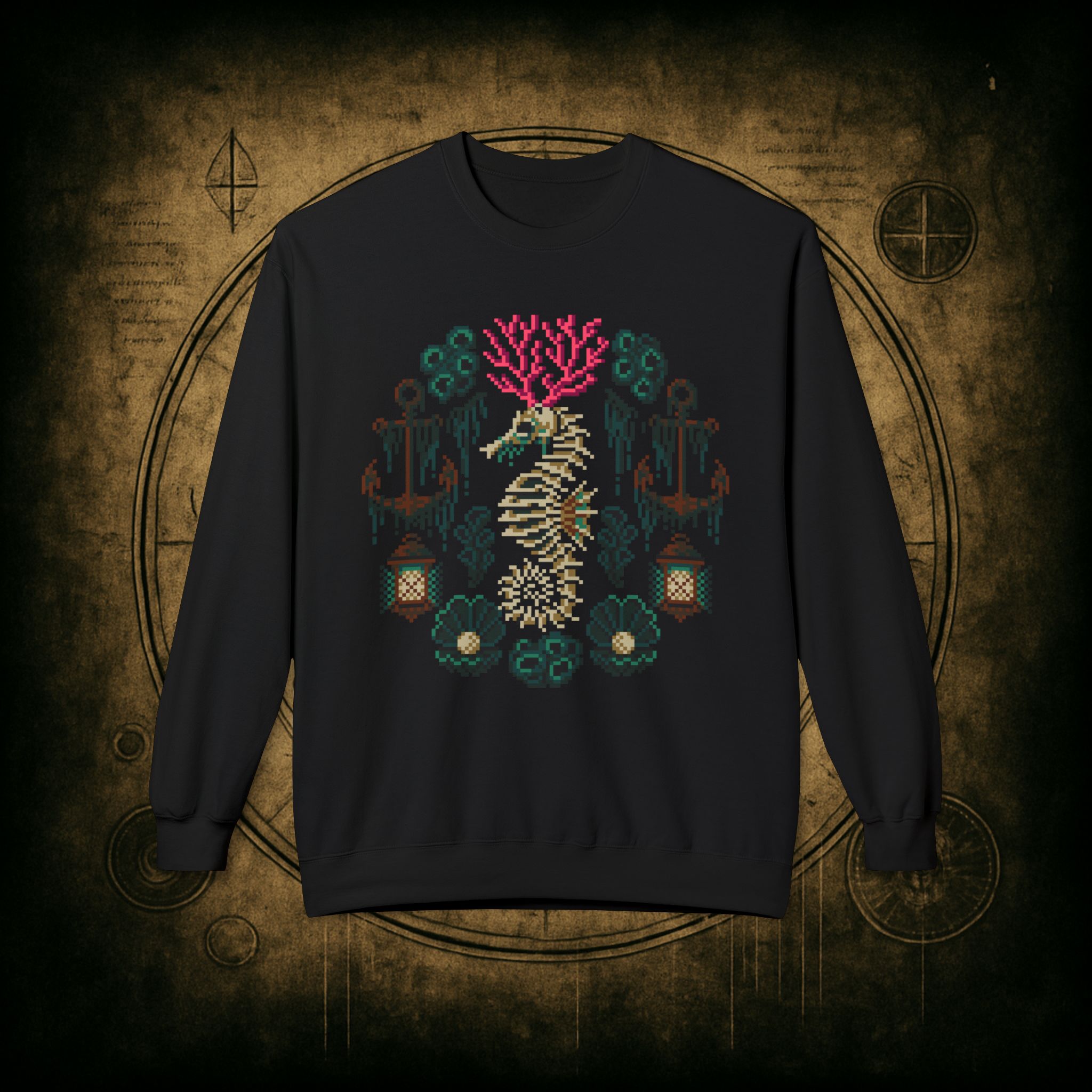 Coral Seahorse Sweatshirt - Image 5