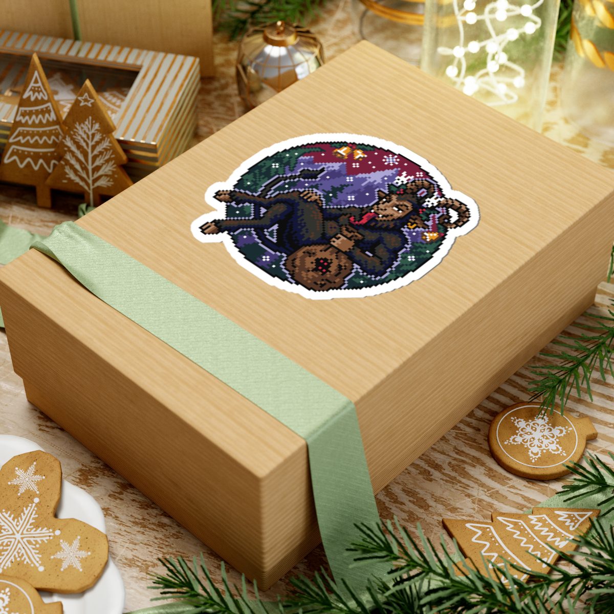 Naughty Krampus Kiss-Cut Sticker - Image 3