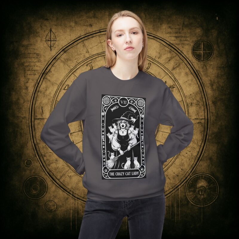 The Crazy Cat Lady Tarot Unisex Sweatshirt - Image 29
