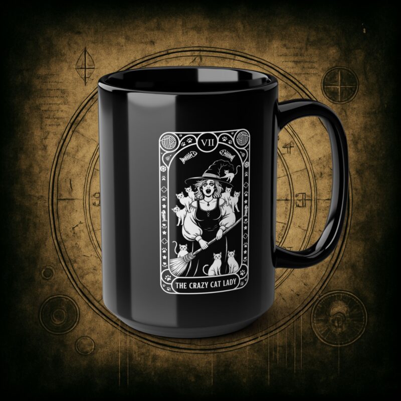 The Crazy Cat Lady Tarot Ceramic Mug - Image 10