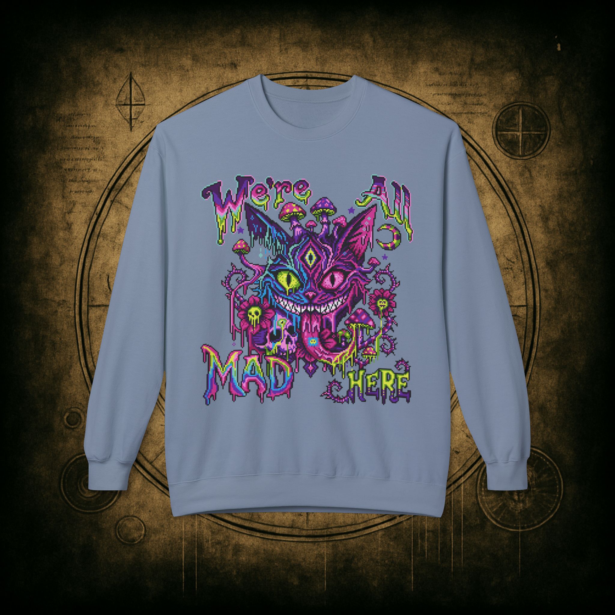 We’re All Mad Here Cheshire Cat Unisex Sweatshirt - Image 33