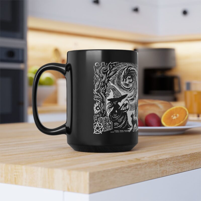 Woodcut Stitch Witch Ceramic Mug - Image 11
