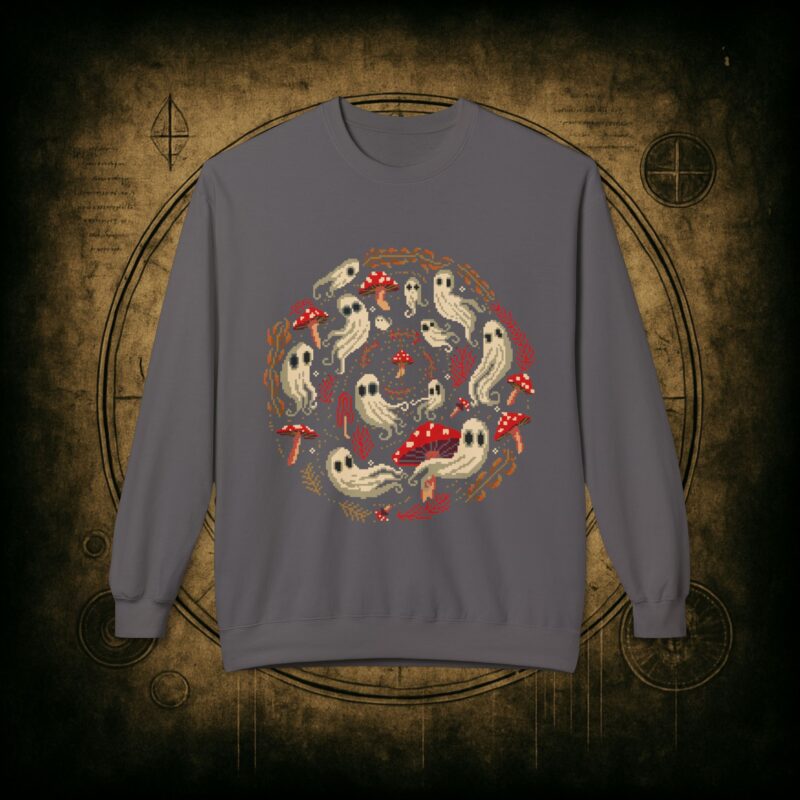 Spiral Mushrooms & Ghosts Unisex Sweatshirt - Image 28