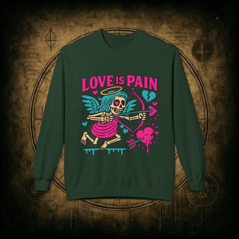 Cupid: Love Is Pain – Unisex Sweatshirt - Image 16