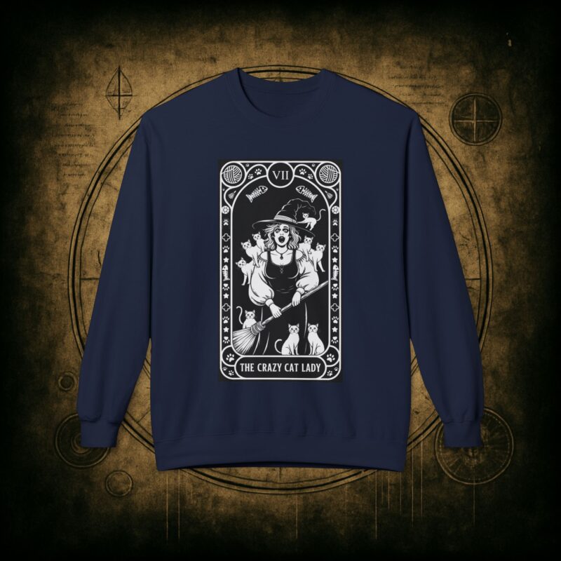 The Crazy Cat Lady Tarot Unisex Sweatshirt - Image 34