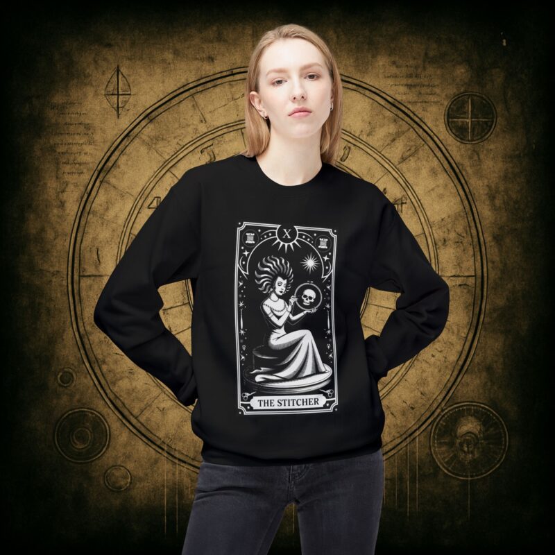 The Stitcher Tarot Unisex Sweatshirt - Image 2