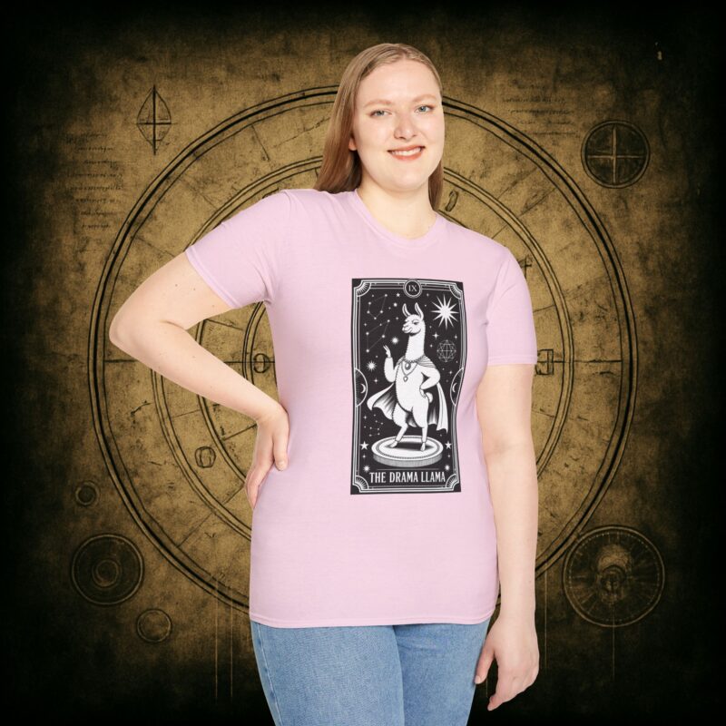 The Drama Llama Tarot Unisex T-Shirt - Image 65
