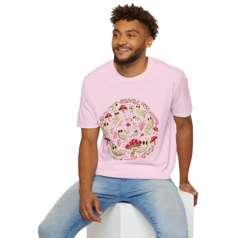 Spiral Mushrooms & Ghosts Unisex T-Shirt - Image 67
