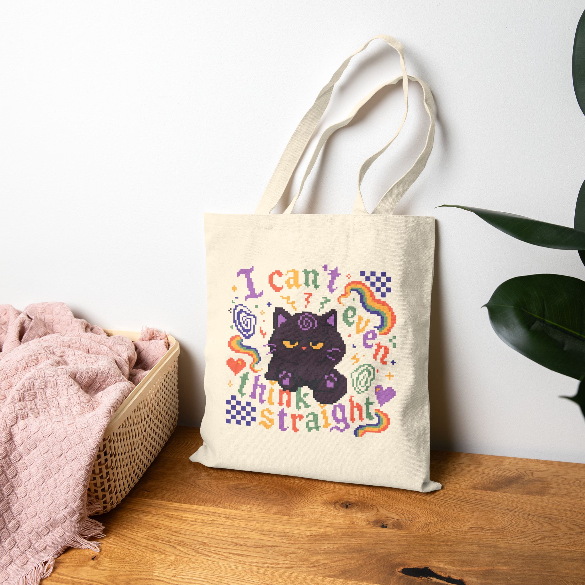 Think Straight Tote Bag - Image 13