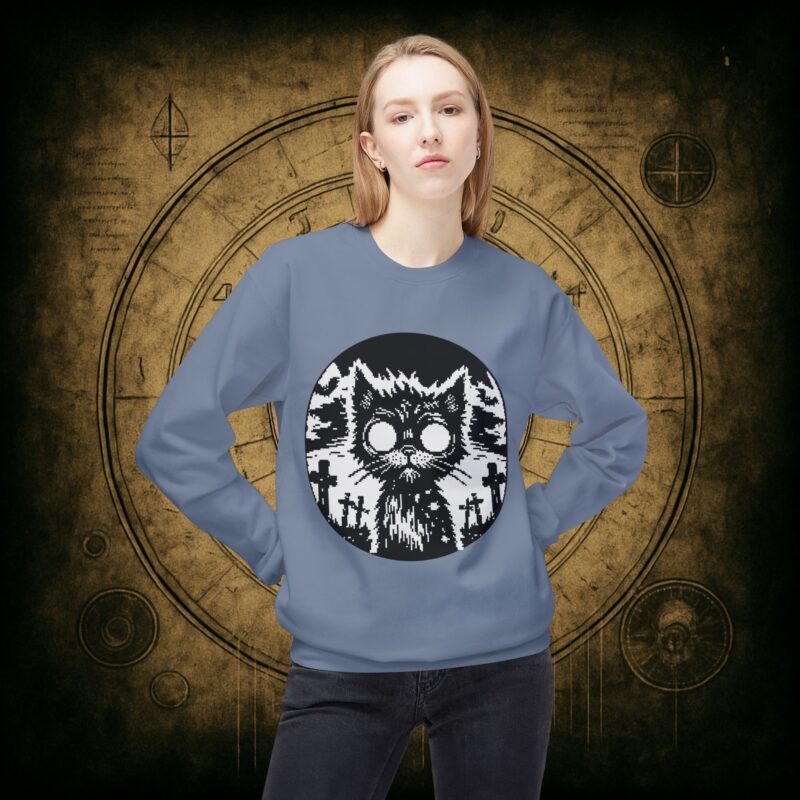 Zombie Cat Unisex Sweatshirt - Image 26