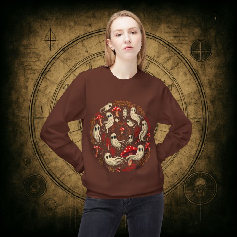 Spiral Mushrooms & Ghosts Unisex Sweatshirt - Image 11