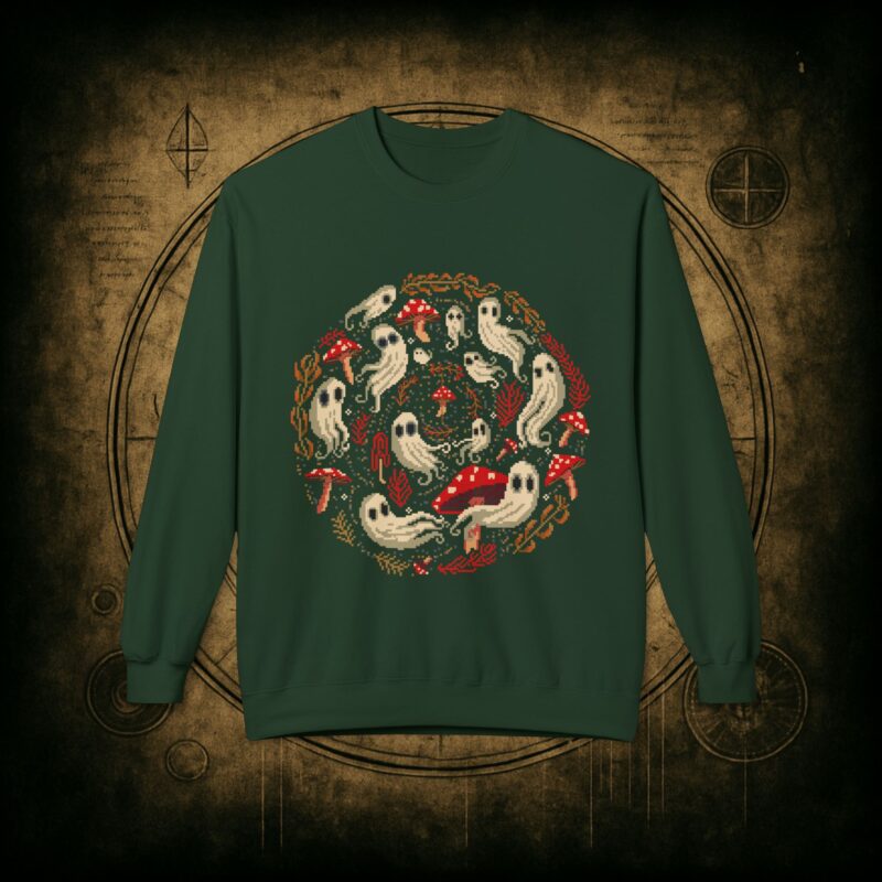 Spiral Mushrooms & Ghosts Unisex Sweatshirt - Image 16