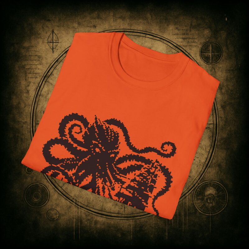 Woodcut Kraken Unisex T-shirt - Image 29