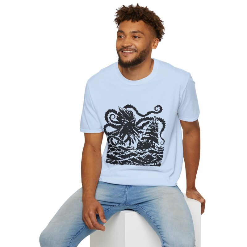 Woodcut Kraken Unisex T-shirt - Image 52