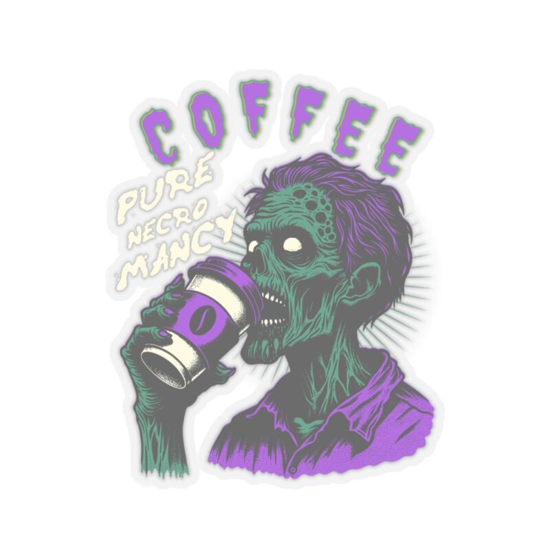 Zombie Coffee Necromancy Kiss-Cut Sticker - Image 19