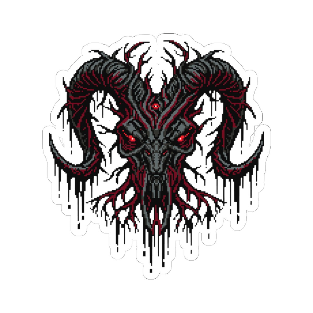 Baphomet Skull Kiss-Cut Sticker