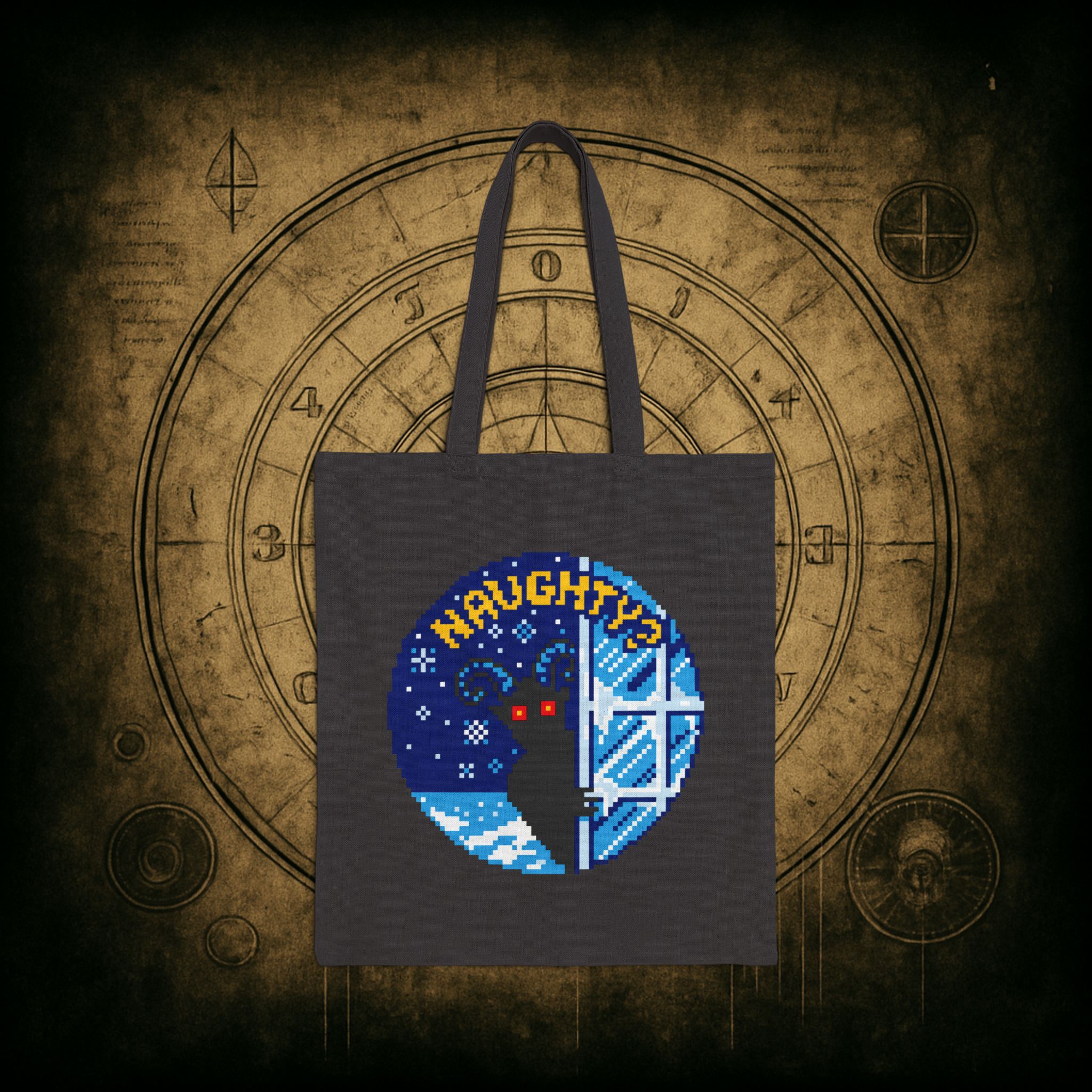 Peeping Krampus Tote Bag