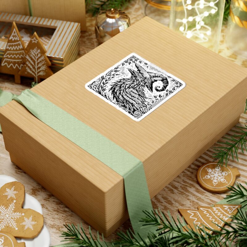 Woodcut Raven Kiss-Cut Sticker - Image 15