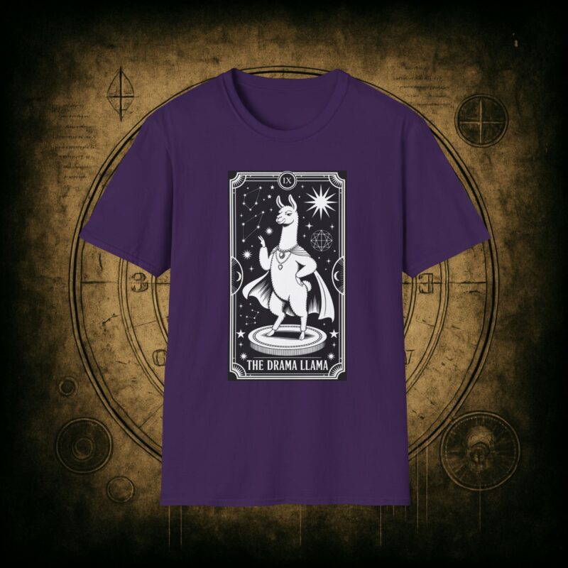 The Drama Llama Tarot Unisex T-Shirt - Image 58