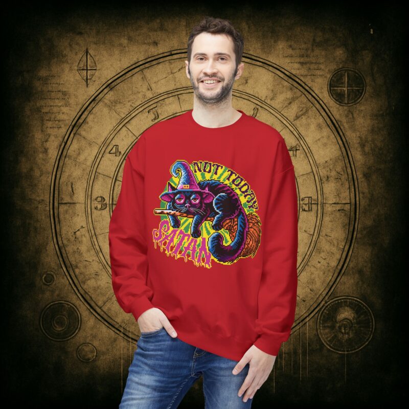 Not Today Satan Cat Unisex Sweatshirt - Image 6
