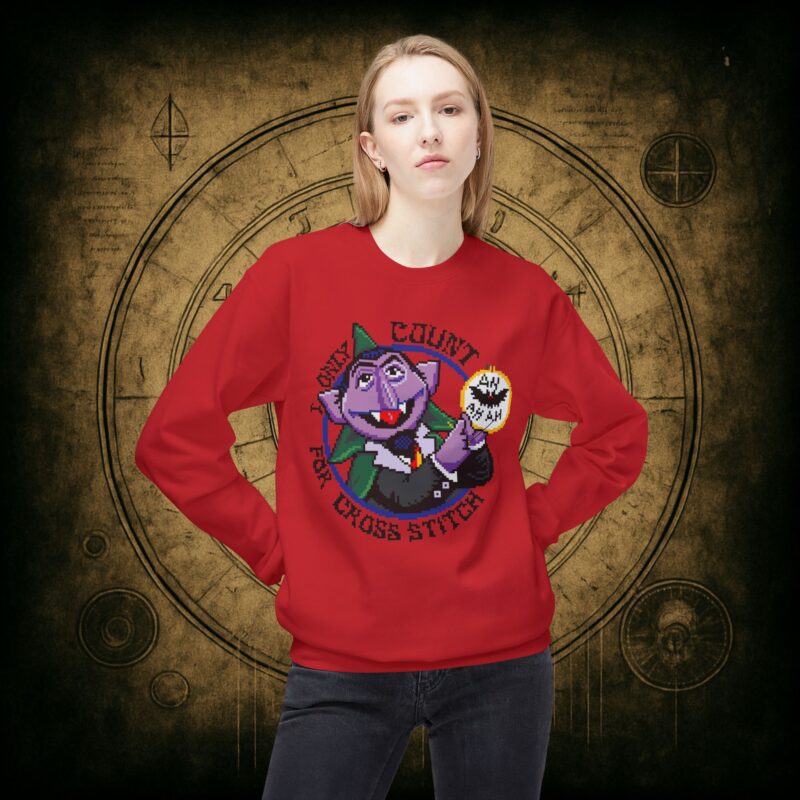 Count for Cross Stitch Unisex Sweatshirt - Image 5