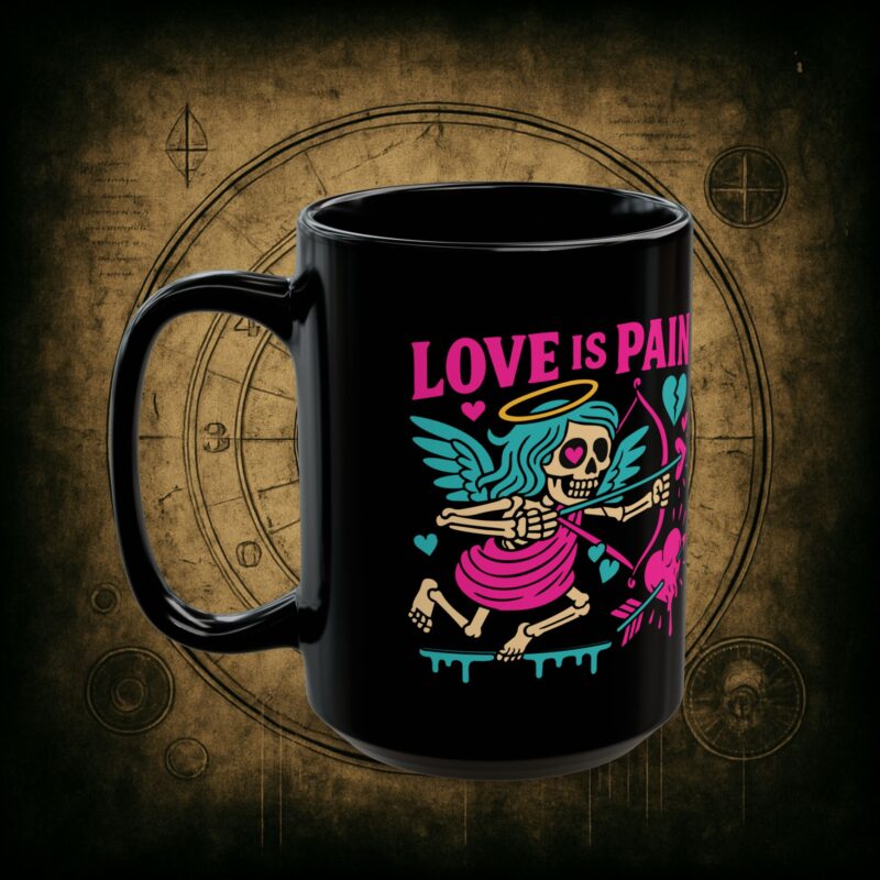 Cupid: Love Is Pain Ceramic Mug - Image 8