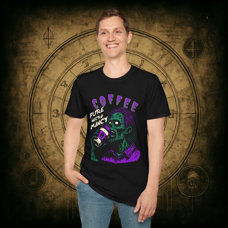 Zombie Coffee Necromancy T-Shirt - Image 8